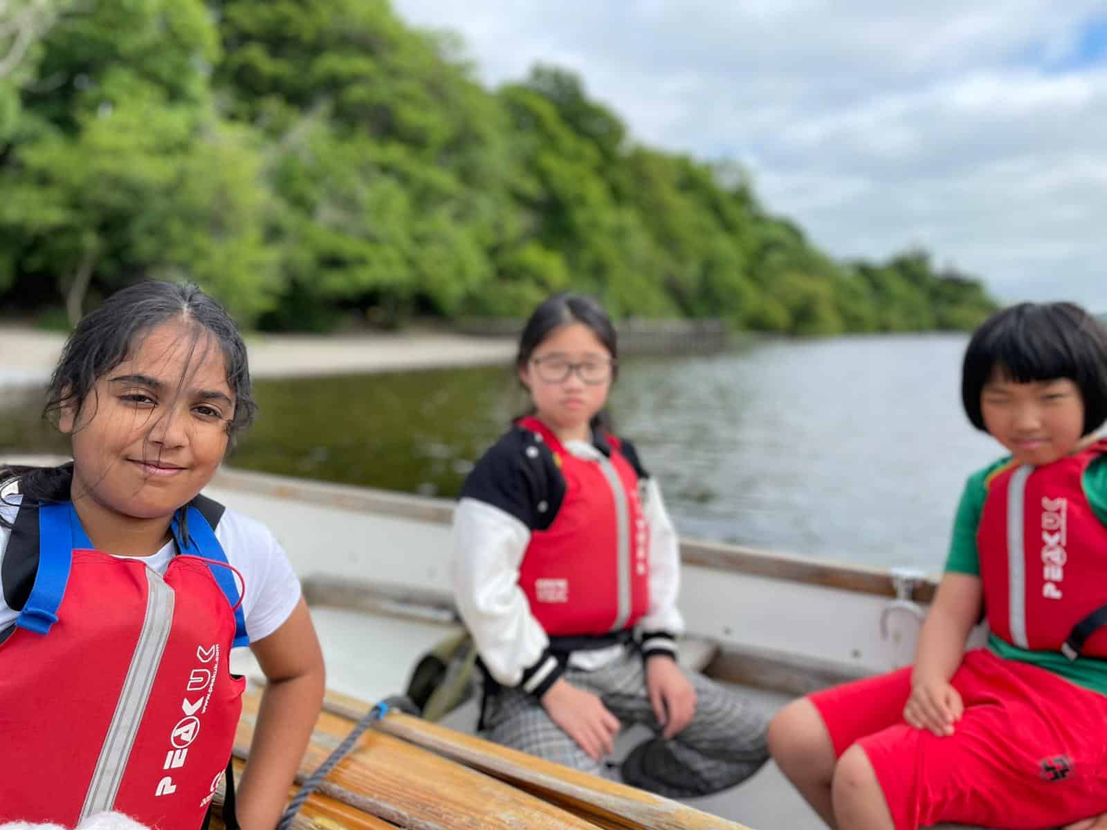 On a boat in the lake District