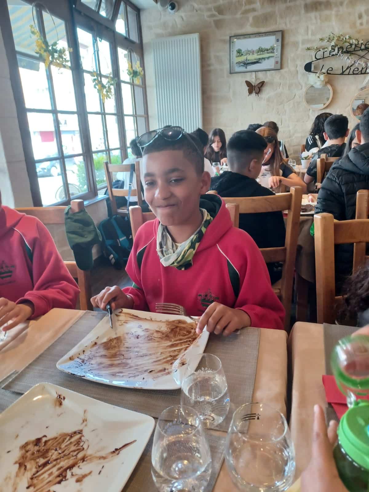 Enjoying crepes in France