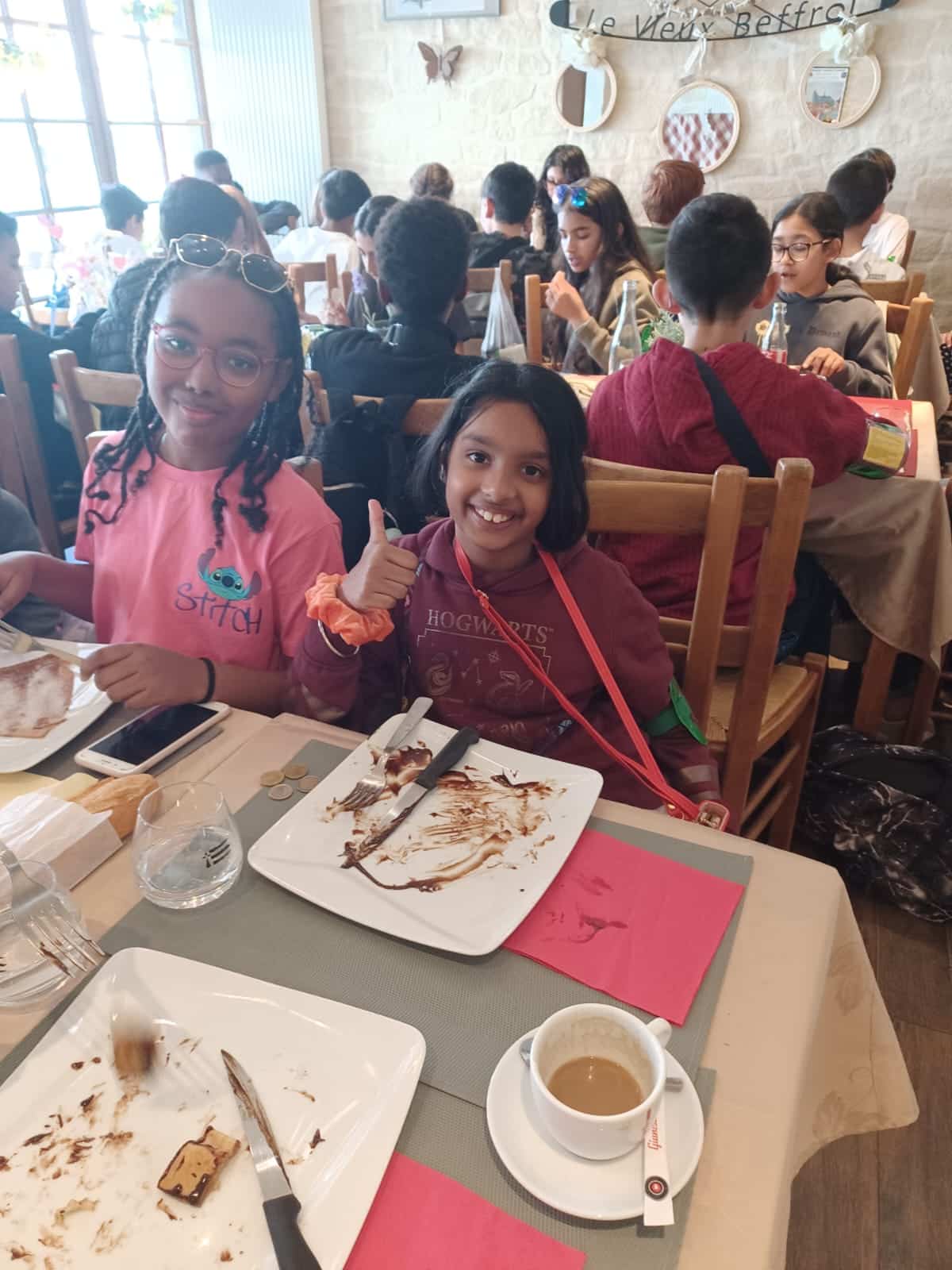 Eating crepes in France