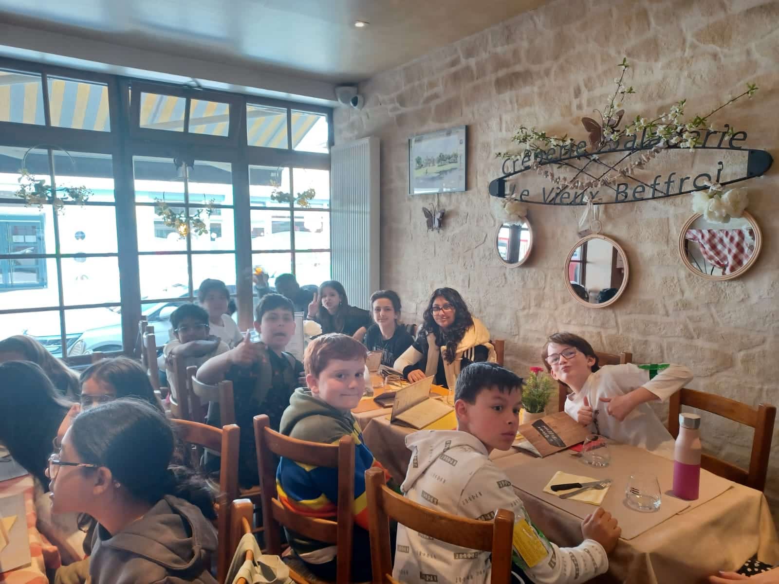 Year 6 enjoying crepes in France