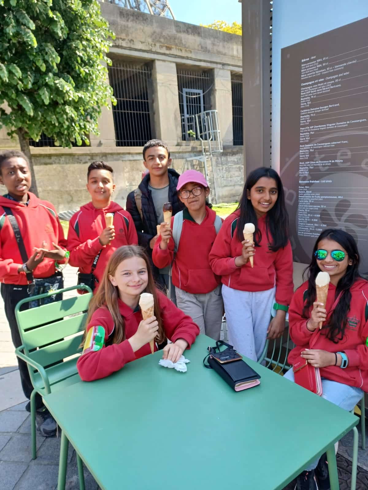 Eating ice cream in Paris, France