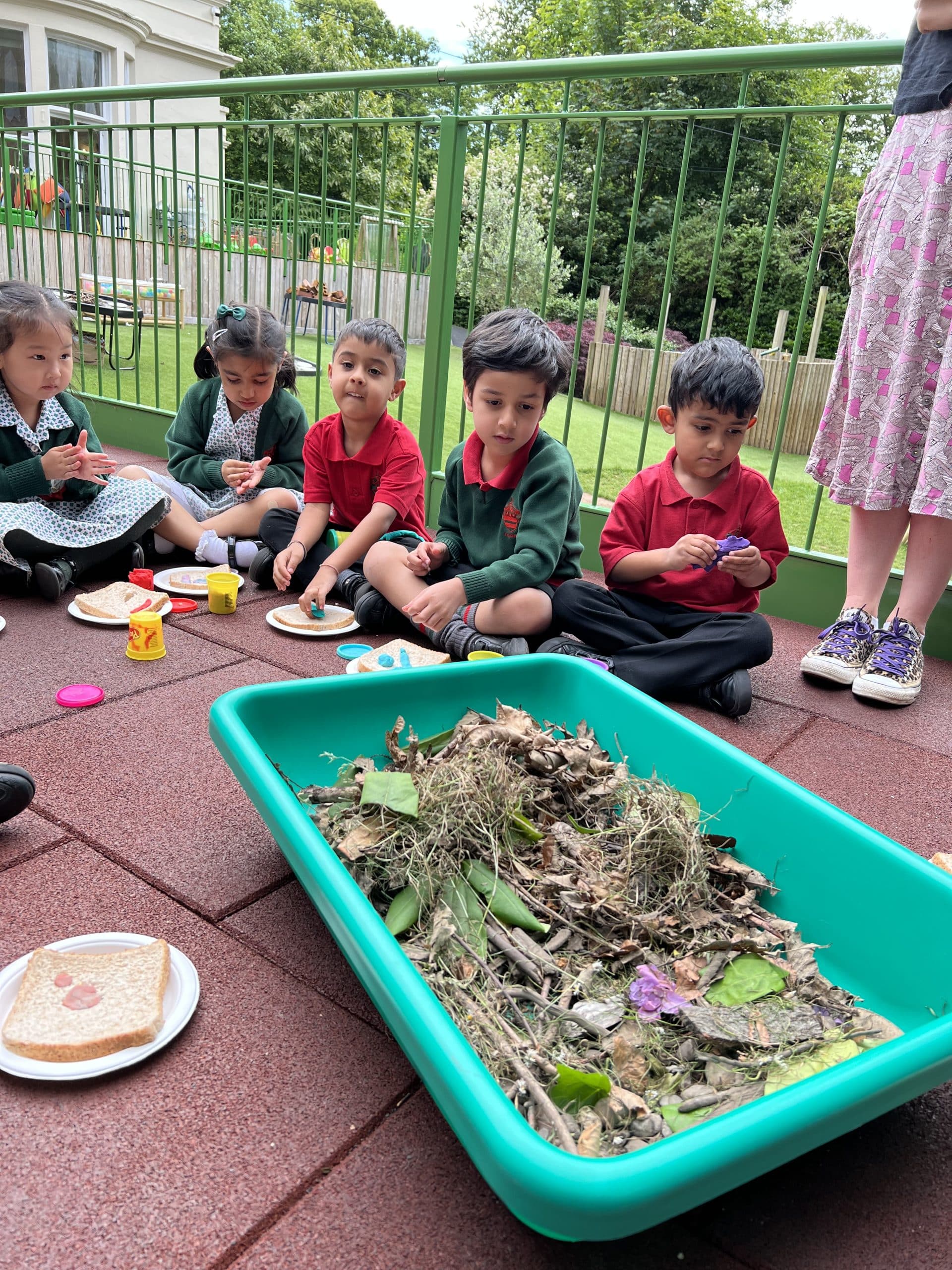 Foundation pupils enjoying Hannah Shaw's workshop